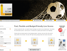 Tablet Screenshot of livescoreshop.com